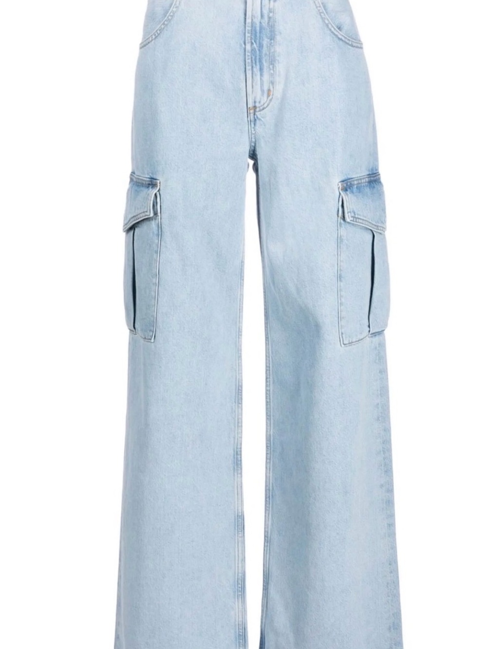 AGOLDE Minka Cargo Jeans Light Wash Wide Leg Size 24